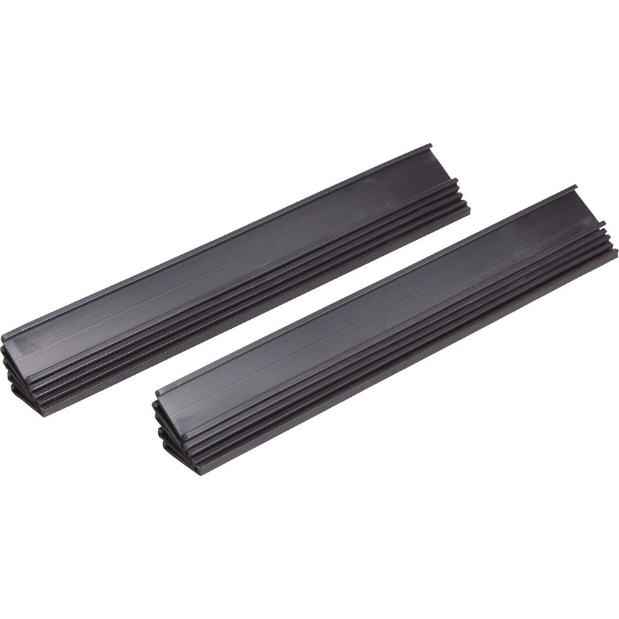 MasterVision Black Magnetic Data Cards - Support 6" x 1" Media - Black - 1 Pack