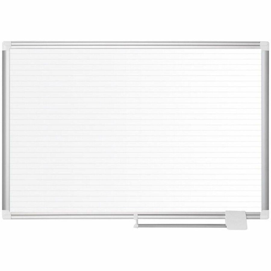 MasterVision Magnetic Gold Ultra Dry Erase Board - White, Gold - Aluminum, Steel - 36" Height x 48" Width - 1 Each