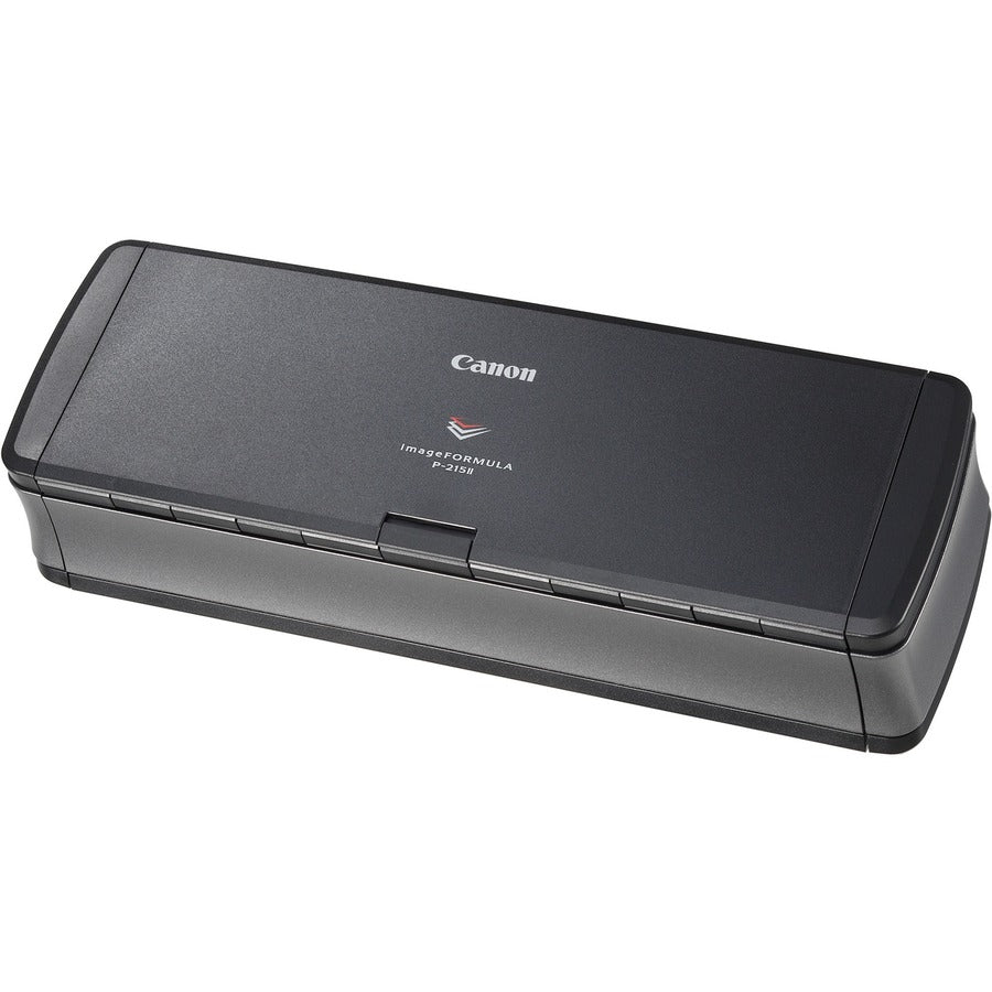 Canon imageFORMULA P-215II Sheetfed Scanner - 600 dpi Optical - 24-bit Color - 8-bit Grayscale - 15 ppm (Mono) - 10 ppm (Color) - Duplex Scanning - Portable - USB