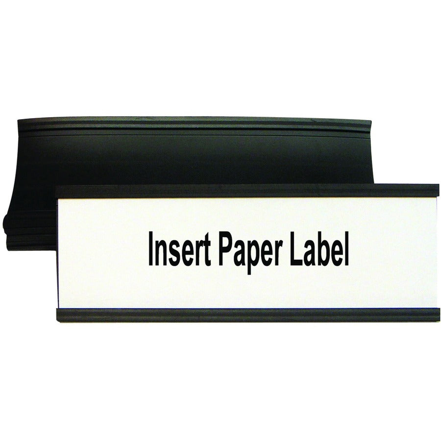 MasterVision Black Magnetic Data Cards - Support 2" x 6" Media - Black - 1 Bag