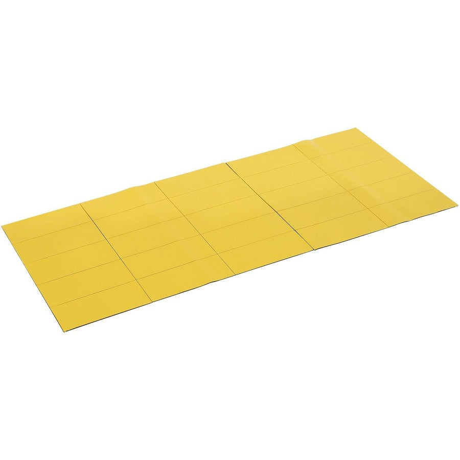 MasterVision 2" Magnetic Dry Erase Strips - 2" Length x 0.88" Width - Yellow - For Board, Steel - 1 Bag