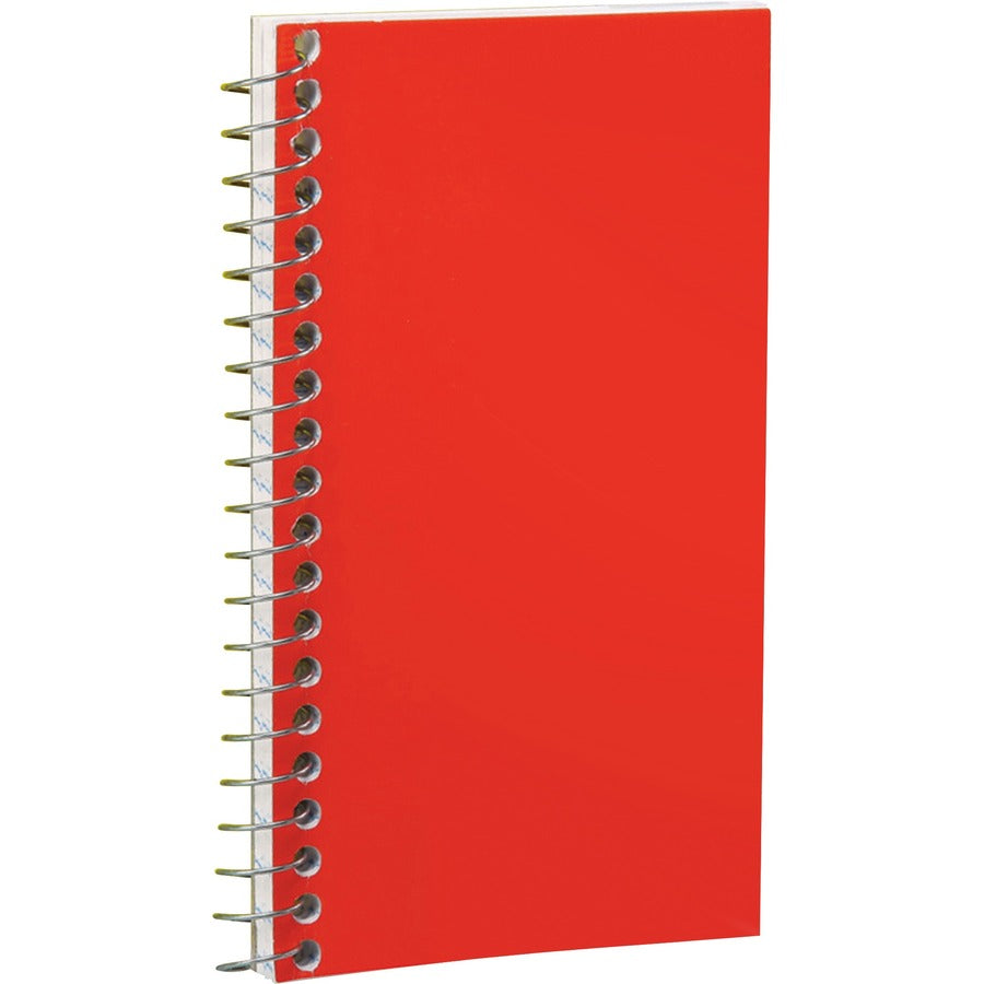 Ampad Sidebound Memo Notebook - 50 Sheets - Wire Bound - 5" x 3" Sheet Size - White Paper - Assorted Pressboard Cover - Mediumweight, Rigid - 1 Each