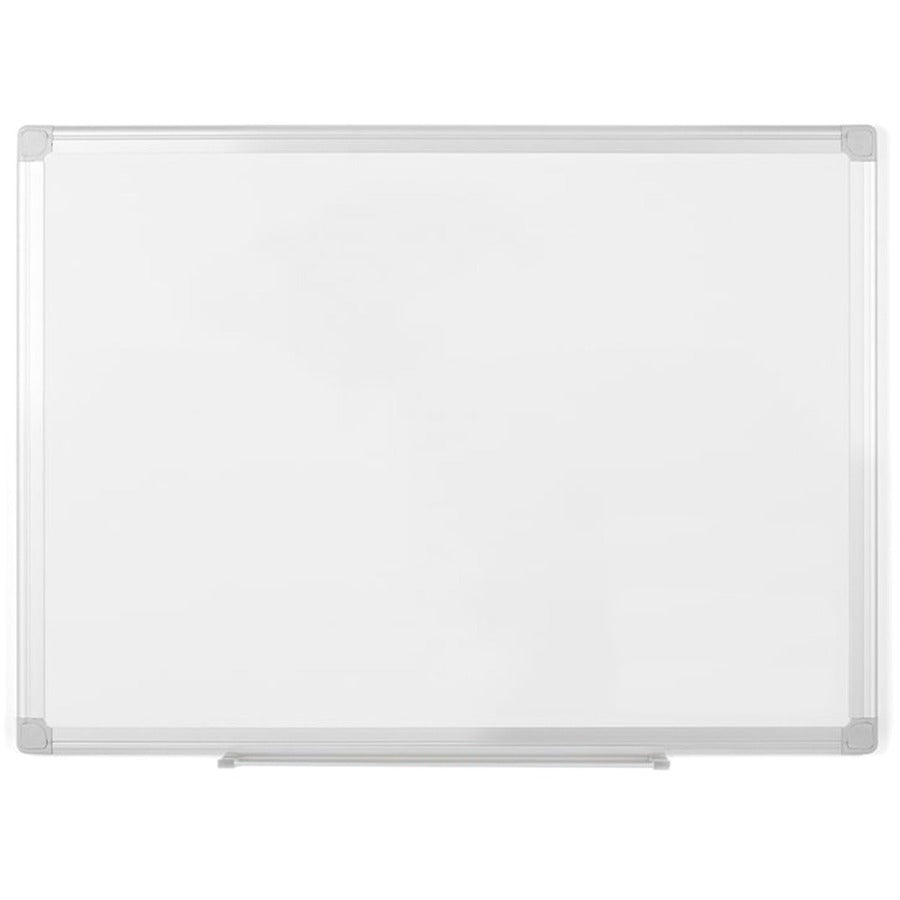 MasterVision EasyClean Dry-erase Board - 36" (3 ft) Width x 48" (4 ft) Height - White Aluminum Surface - Silver Frame - Magnetic - Eco-friendly, Sturdy, Pen Tray, Wall Mountable - 1 Each