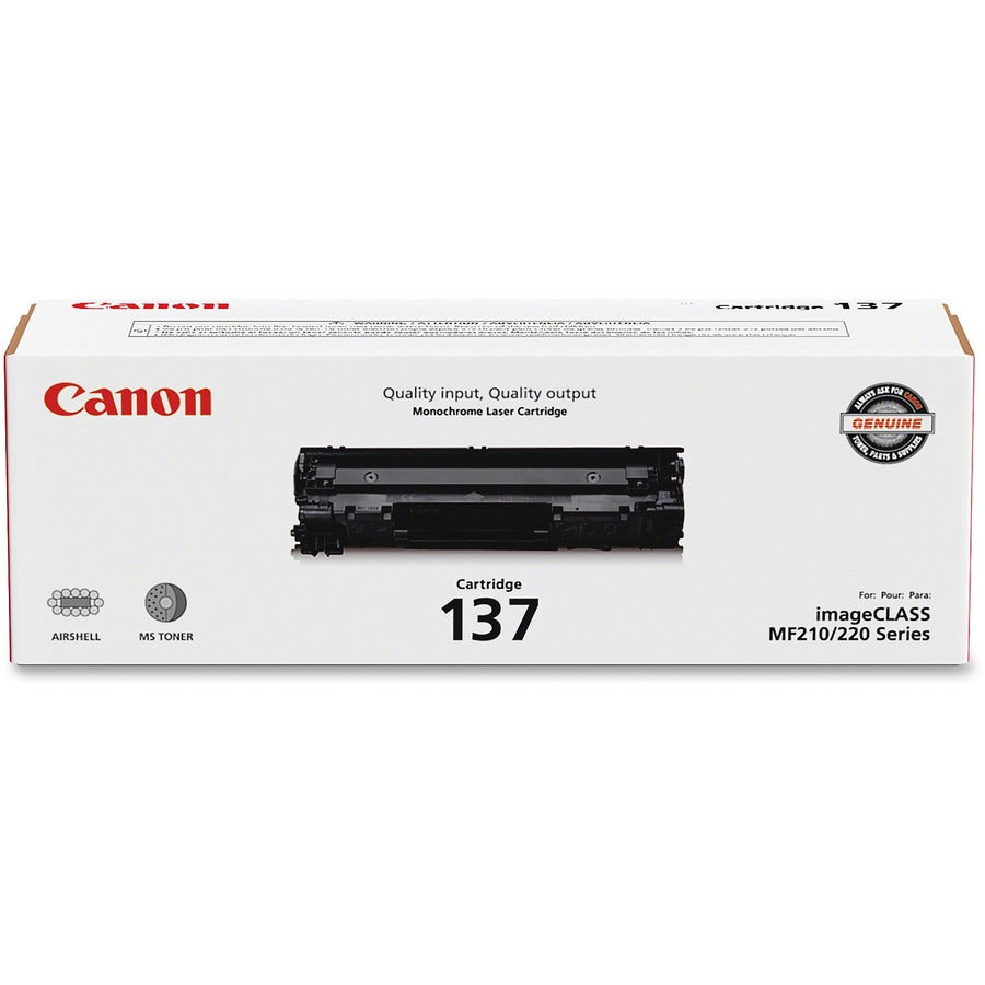 Canon Cartridge 137 Original Laser Toner Cartridge - Black - 1 Each - 2400 Pages