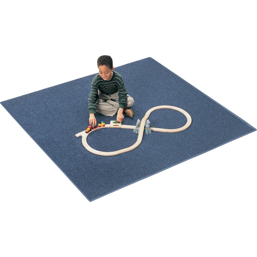 Carpets for Kids®, Solid Color Mt. St. Helens 6'x9' Rug - Kids - 72" Length x 108" Width - Rectangle - Marine Blue
