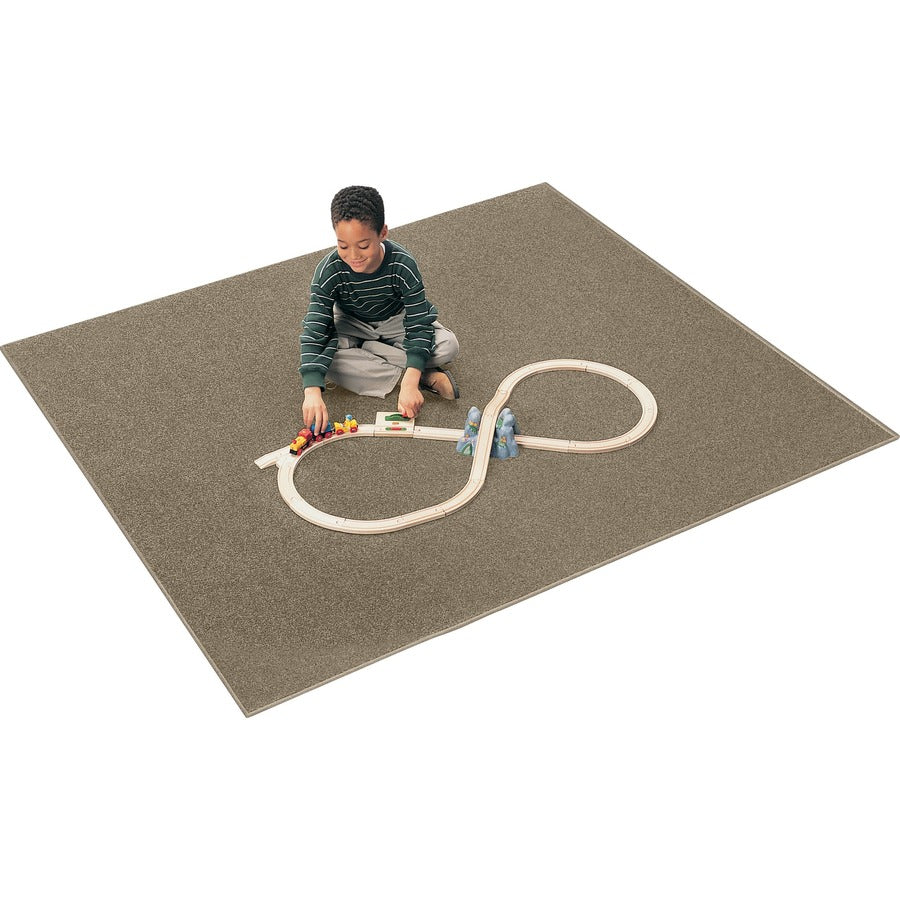 Carpets for Kids®, Solid Color Mt. St. Helens 6'x9' Rug - Kids - 72" Length x 108" Width - Rectangle - Mocha
