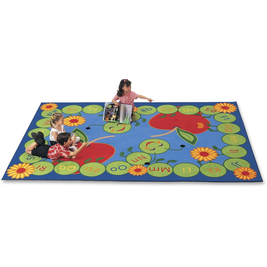 Carpets for Kids®, Premium ABC Rectangle Caterpillar Rug - 11.67 ft Length x 100" Width - Rectangle - Multi