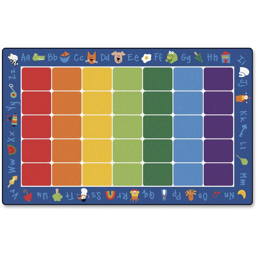 Carpets for Kids®, Premium Fun With Phonics Rectangle Rug - 13.33 ft Length x 100" Width - Rectangle - Fun With Phonics - Multi