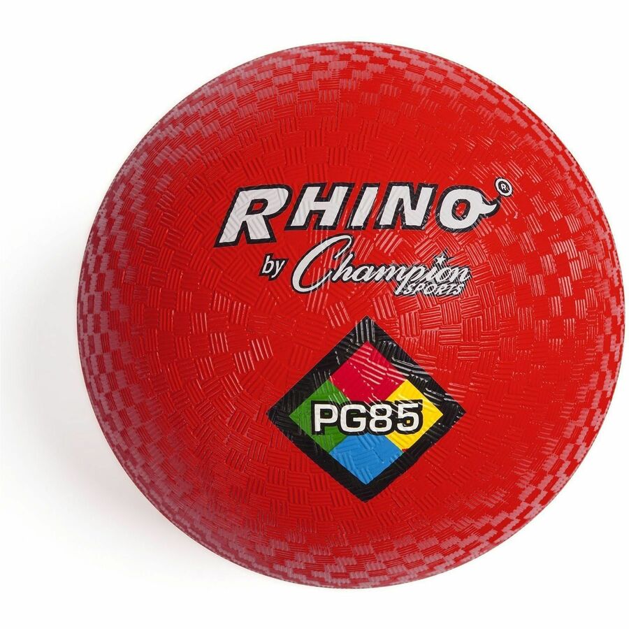 Champion Sports Playground Ball - 8.50" - Nylon - Red - 1 Each