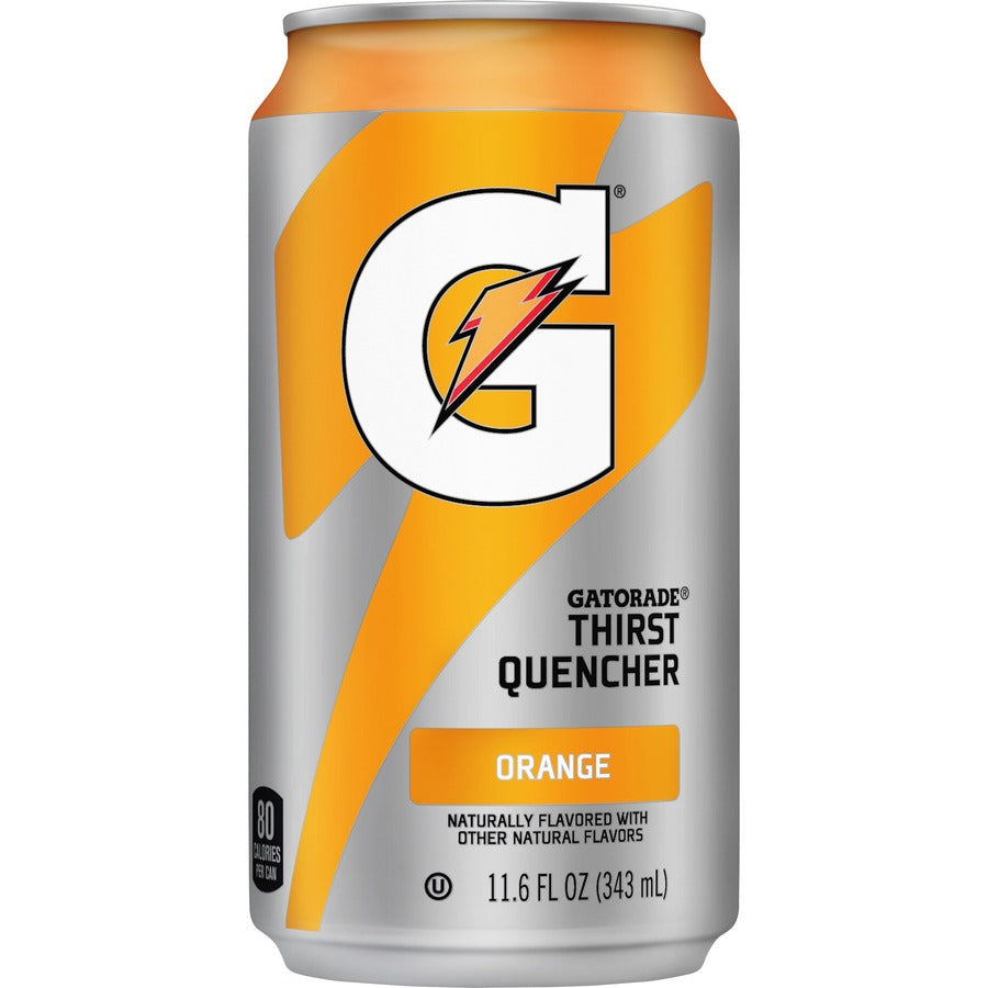 Gatorade Orange-Flavored Thirst Quencher - Ready-to-Drink - 11.60 fl oz (343 mL) - Orange - 24 / Carton