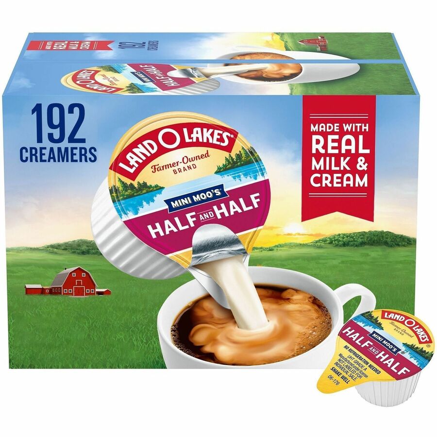 International Delight Land O Lakes Mini Moo's Half & Half Cream Singles - 192 / Carton