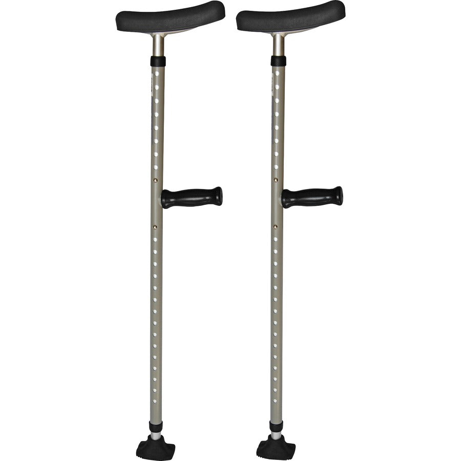 Medline Universal Single Tube Crutch - 399.04 lb Load Capacity - Gray