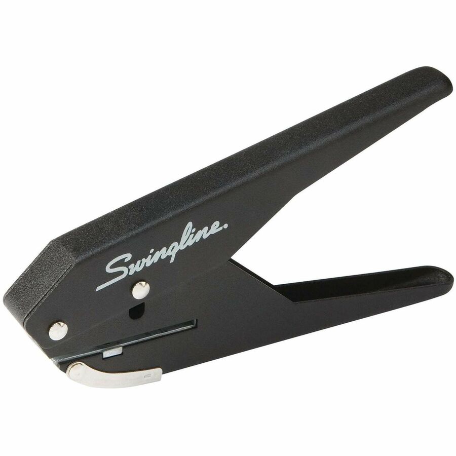 Swingline Low-Force 1-Hole Punch - 1 Punch Head(s) - 20 Sheet - 9/32" Punch Size - Black