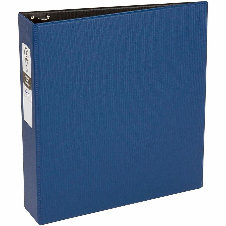 Avery®, Economy Binder - 2" Binder Capacity - Letter - 8 1/2" x 11" Sheet Size - 375 Sheet Capacity - 3 Ring - Fastener: Round Ring - Pocket: 2, Internal - Vinyl - Blue - Non Locking Mechanism - 1 Each