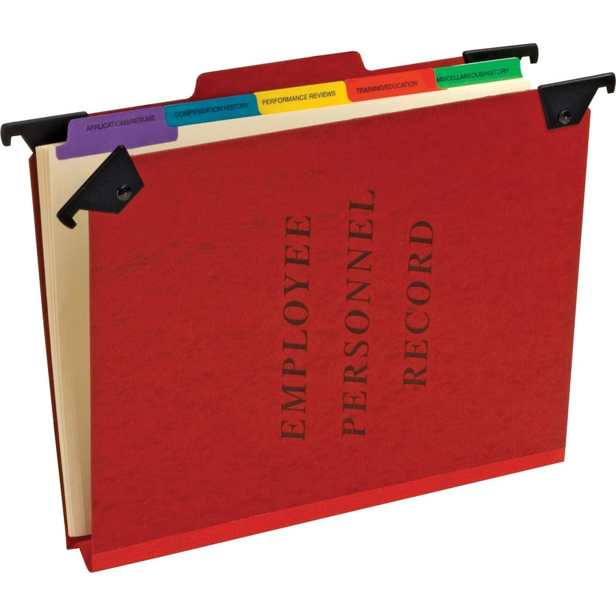 Pendaflex 1/3 Tab Cut Letter Recycled Hanging Folder - 8 1/2" x 11" - 2" Expansion - 1" Fastener Capacity - Top Tab Location - 20 pt. - Red - Moisture Resistant, Reinforced Gusset, Durable, Reinforced Tab, Rip Proof, Tyvek Gusset - 65% Recycled - 1 Each
