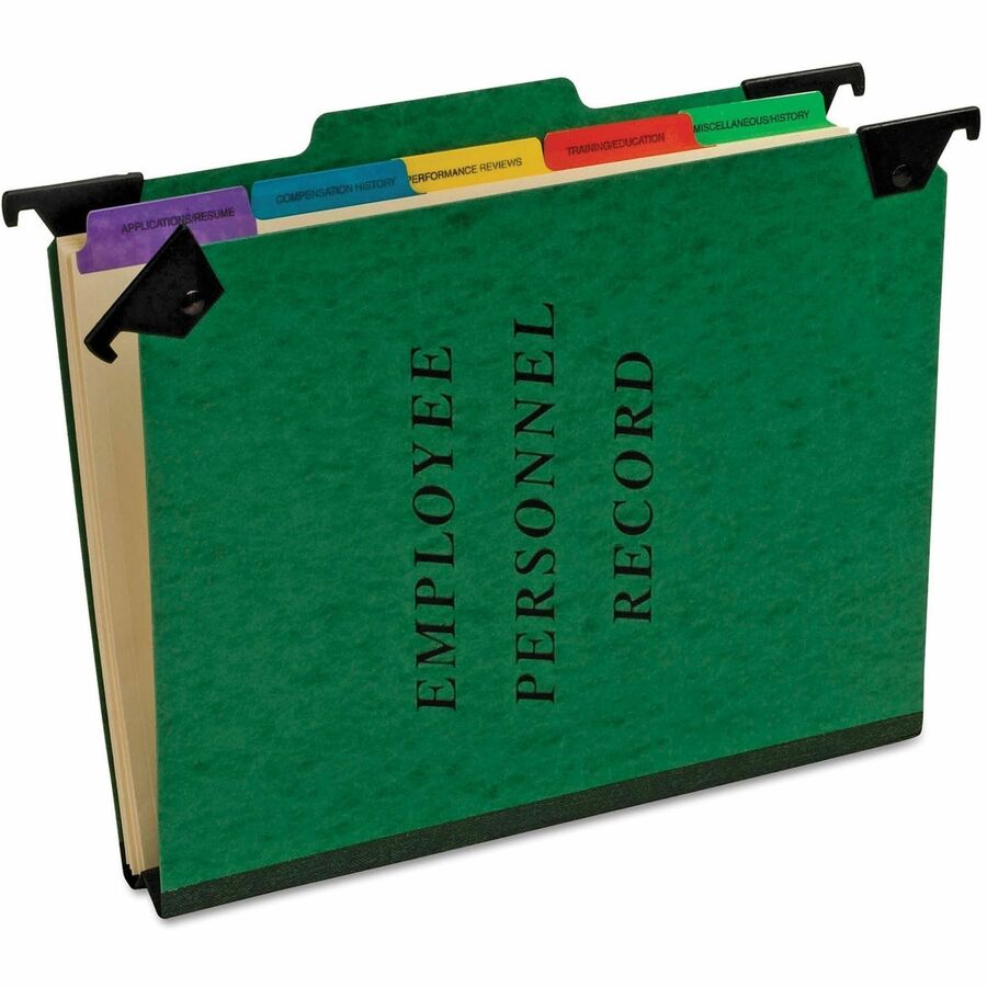 Pendaflex 1/3 Tab Cut Letter Hanging Folder - 8 1/2" x 11" - 2" Expansion - 1" Fastener Capacity - Top Tab Location - 5 Divider - Green - Moisture Resistant, Reinforced Gusset, Durable, Reinforced Tab, Rip Proof, Moisture Resistant, Smudge Resistant...