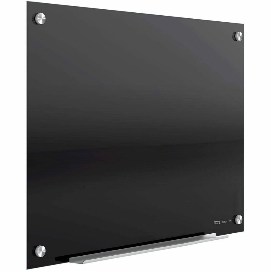 Quartet Infinity&trade, Glass Magnetic Dry-Erase Board - 36" (3 ft) Width x 24" (2 ft) Height - Black Tempered Glass Surface - Black Frame - Horizontal/Vertical - Magnetic - 1 Each