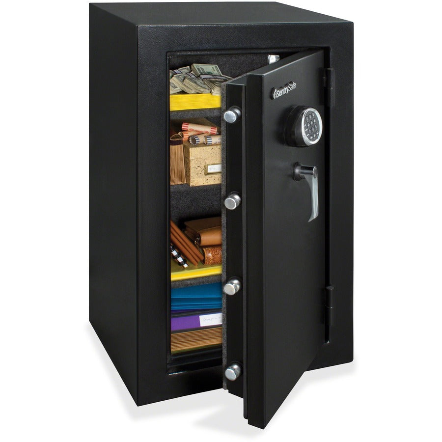 Sentry Safe Executive Fire-Safe-EF4738E - 4.70 ft� - Programmable, Electronic, Combination Lock - Water Resistant, Fire Resistant - Internal Size 35.72" Height x 19.37" Width x 11.73" Depth - Overall Size 37.7" Height x 21.7" Width x 19" Depth - Black