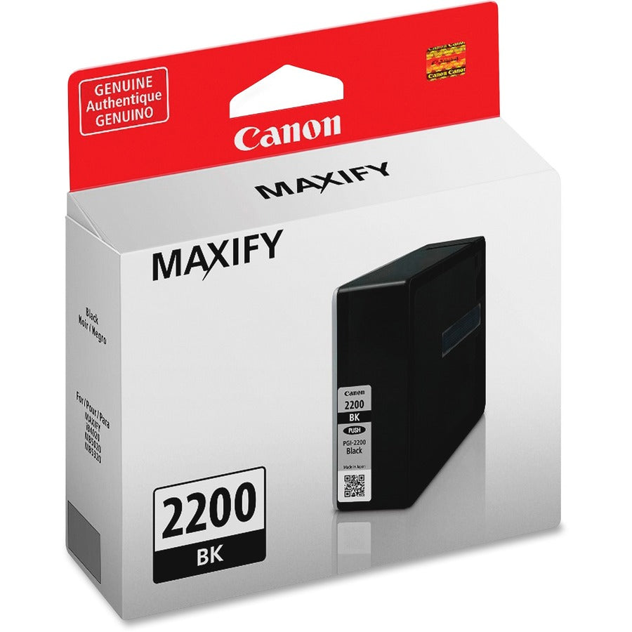 Canon PGI-2200 BK Original Inkjet Ink Cartridge - Black - 1 Each - 2500 Pages