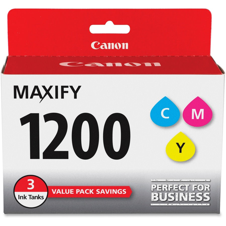 Canon PGI-1200 CMY Original Inkjet Ink Cartridge - Cyan, Magenta, Yellow - 3 / Pack - 700 Pages (Per Cartridge)