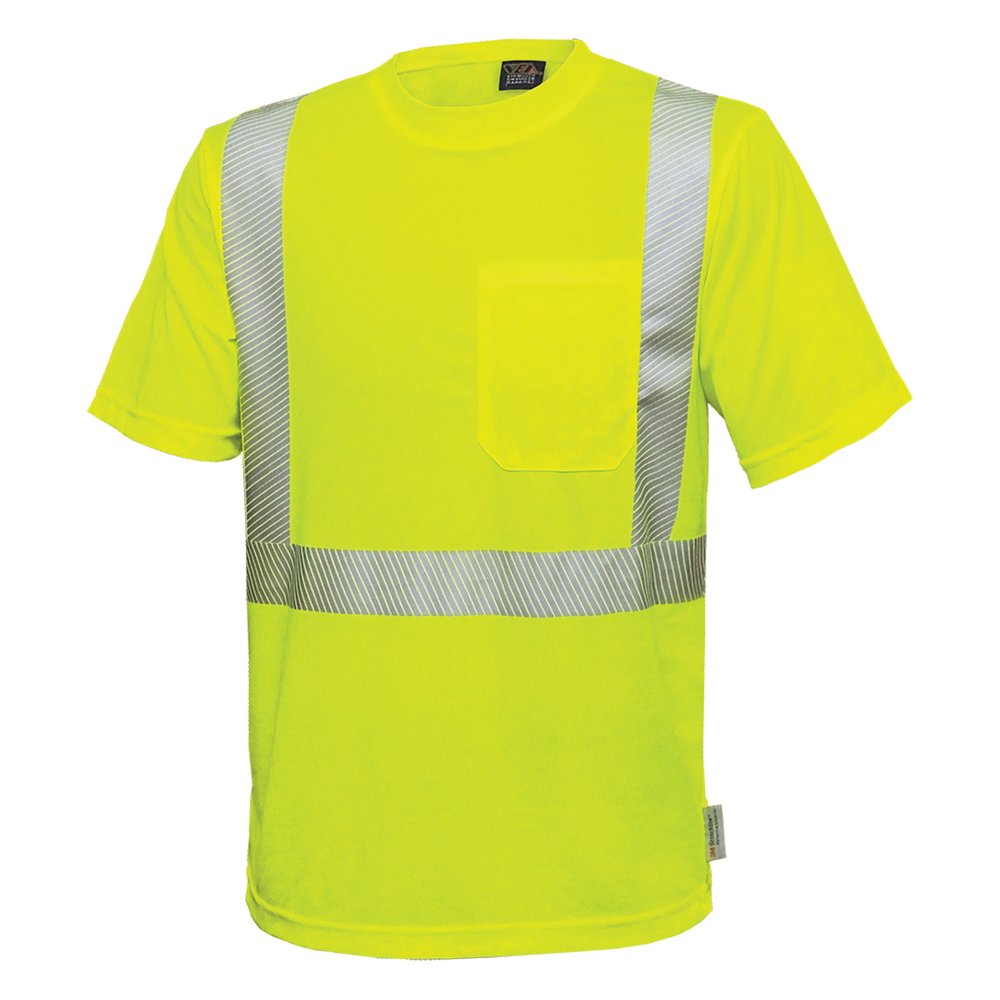 Reflective Apparel by PIP Type R CL2 S-sleeve Wicking Shirt Comfort T. 4X