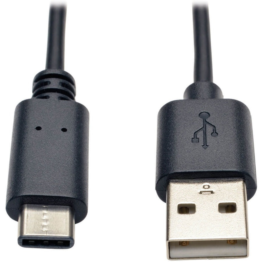 Tripp Lite series USB Type-A Male to USB-C Hi-speed Cable - 6 ft USB Data Transfer Cable - First End: 1 x USB 2.0 Type A - Male - Second End: 1 x USB 2.0 Type C - Male - 480 Mbit/s - Shielding - Nickel Plated Connector - Gold Plated Contact - 28 AWG...