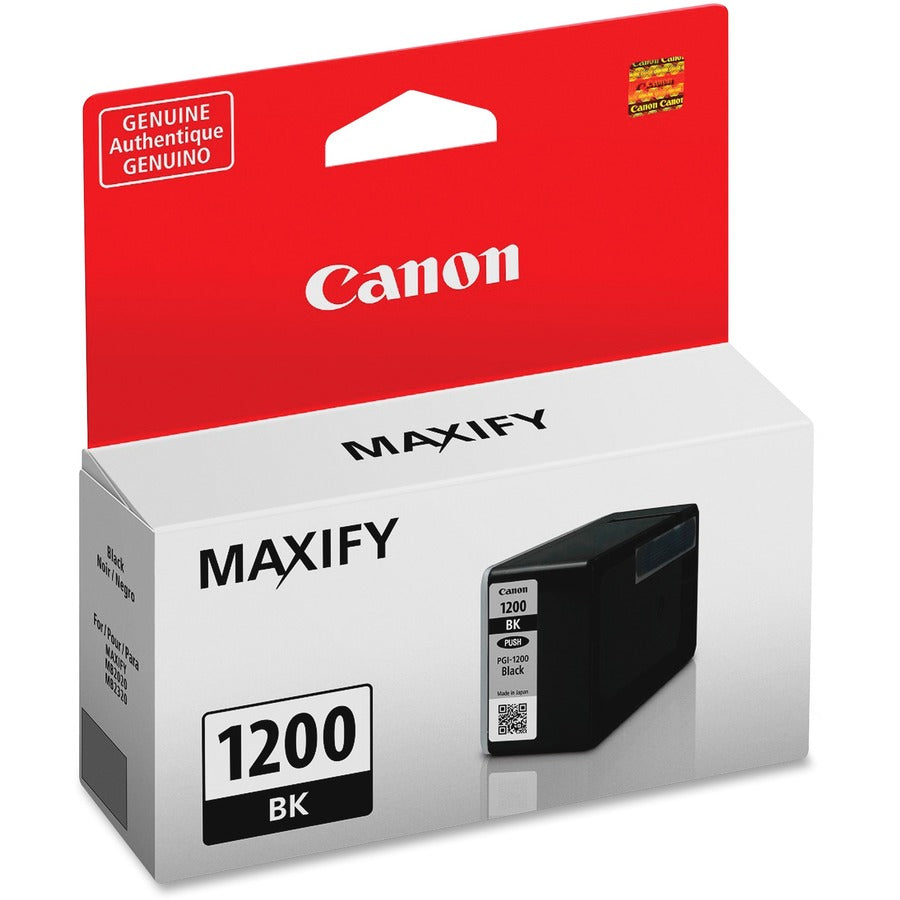 Canon PGI-1200 BK Original Inkjet Ink Cartridge - Black - 1 Each - 1200 Pages