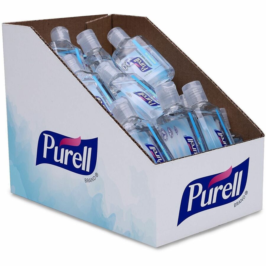PURELL®, Hand Sanitizer Gel - 1 fl oz - Kill Germs - Hand, Skin - Clear - 36 / Carton