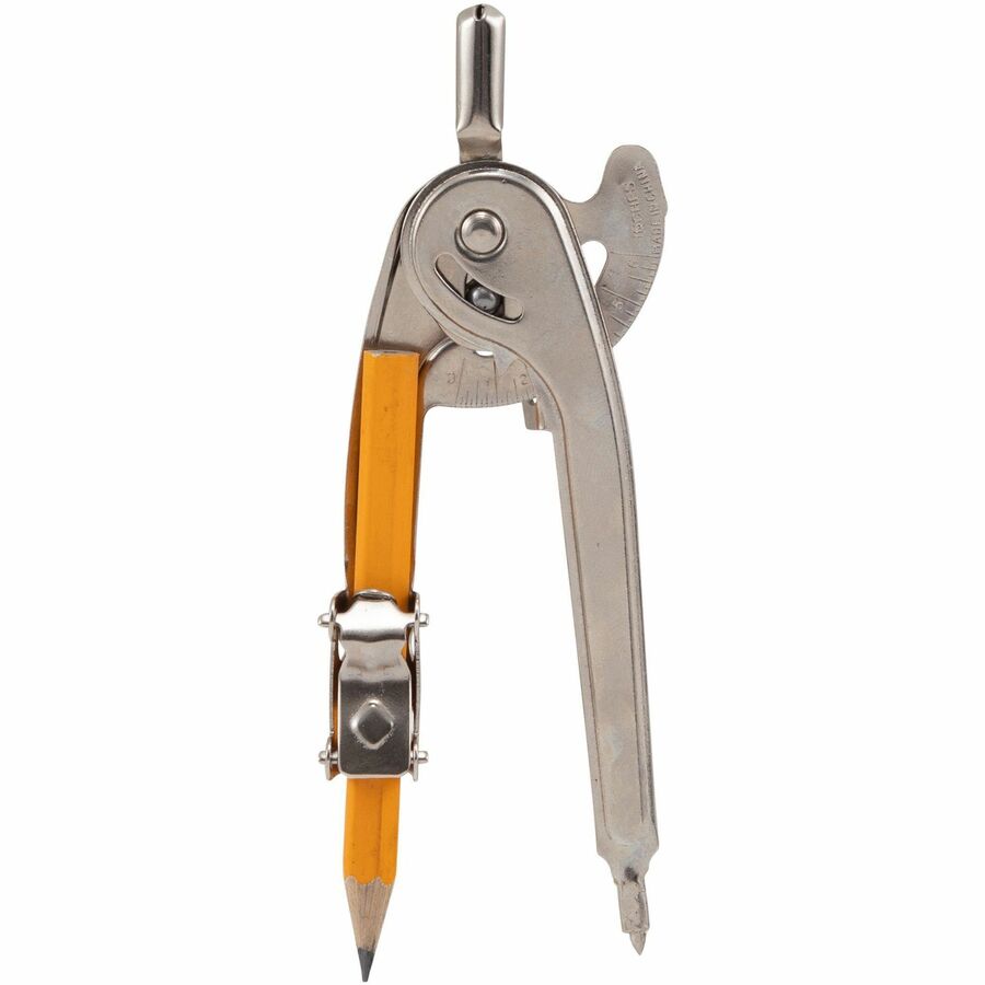 Charles Leonard Ball Bearing Safety Compass - 1 Piece(s) - Metal, Aluminum - Silver - 12 / Dozen
