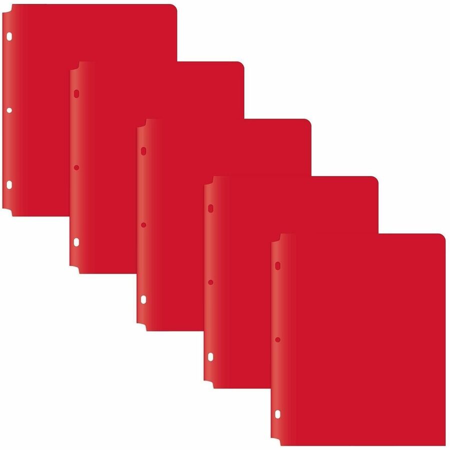 C-Line Letter Pocket Folder - 8 1/2" x 11" - 2 Pocket - Red - Heavyweight - 25 / Box