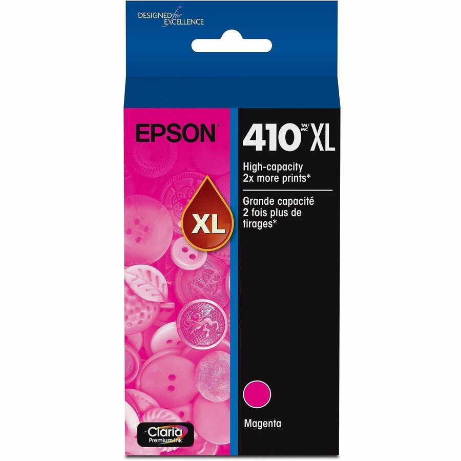 Epson Claria Premium 410XL Original High Yield Inkjet Ink Cartridge - Magenta - 1 Each - 650 Pages