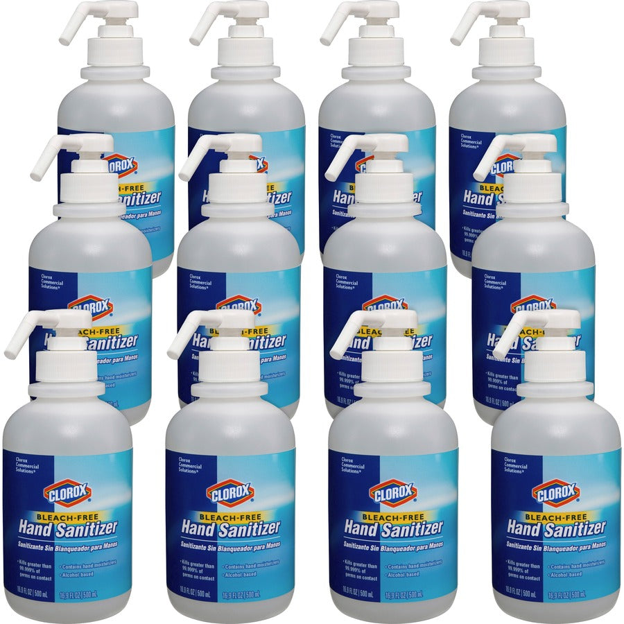Clorox Commercial Solutions Hand Sanitizer - 16.91 fl oz - Pump Bottle Dispenser - Kill Germs - Hand - Moisturizing - Clear - Non-sticky, Non-greasy - 12 / Carton