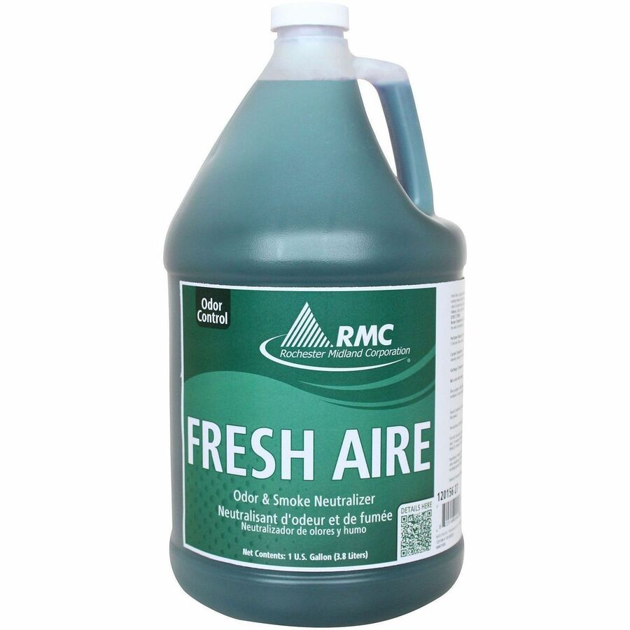RMC Fresh Aire Deodorant Concentrate - Concentrate - 128 fl oz (4 quart) - Freshmint Scent - Pleasant Scent - Green - 4 / Carton
