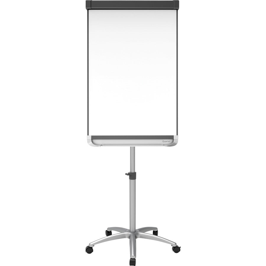 Quartet Prestige 2 Mobile Presentation Easel - 24" (2 ft) Width x 36" (3 ft) Height - White Painted Steel Surface - Graphite Aluminum Frame - Vertical - Magnetic - 1 Each