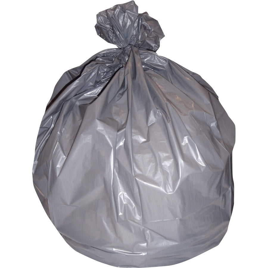 Heritage Super Heavy Gray LLD Can Liners - 60 gal Capacity - 58" Length x 38" Width x 1.10 mil (28 Micron) Thickness - Low Density - Gray - Linear Low-Density Polyethylene (LLDPE) - Can - 1 Carton