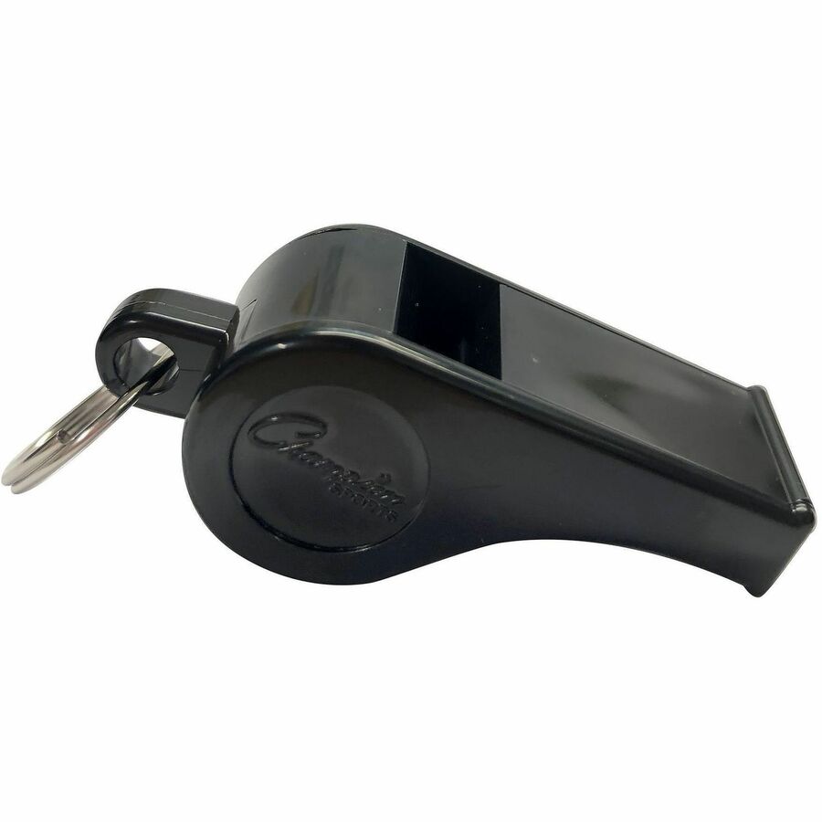 Champion Sports Medium Weight Plastic Whistle - Black - 12 / Dozen
