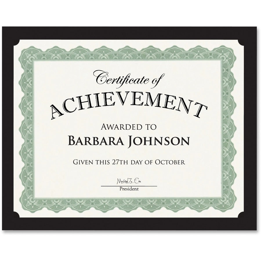 Geographics Certificate Holder - Black - 30% Recycled - 10 / Pack