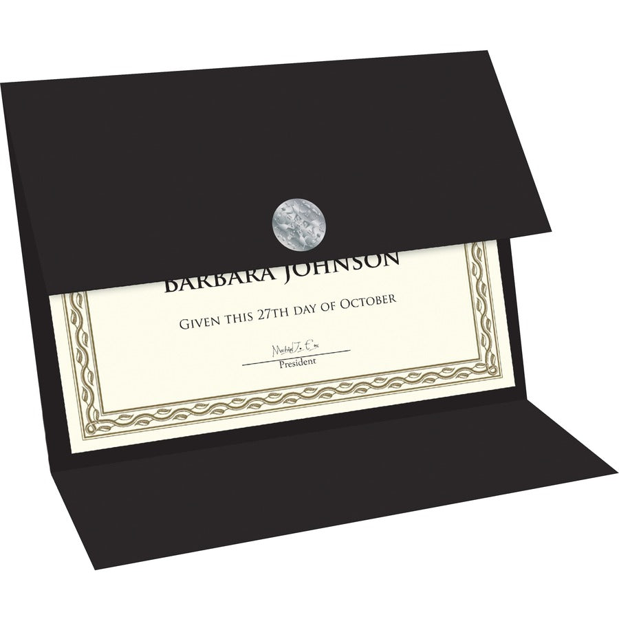 Geographics Certificate Holder - Black - 30% Recycled - 5 / Pack