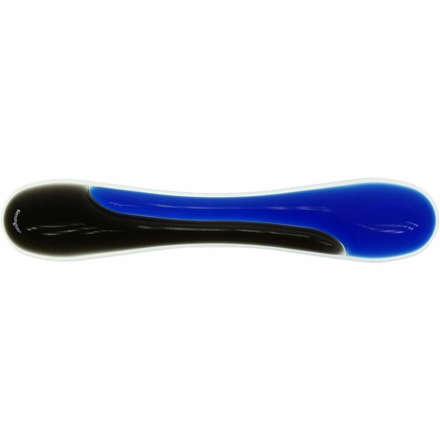 Kensington Duo Gel Wave Keyboard Wrist Rest - 0.41" Height x 18.88" Width x 3.50" Depth - Black & Blue - 1 Each