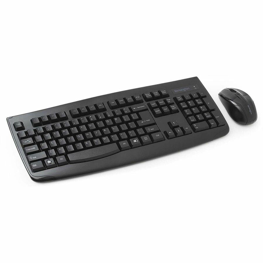Kensington Pro Fit Wireless Desktop Set - USB Wireless Bluetooth - Black - USB Wireless Bluetooth - Laser - 1000 dpi - Scroll Wheel - QWERTY - Black - Symmetrical - AA, AAA - Compatible with Computer, Notebook - 1 Each