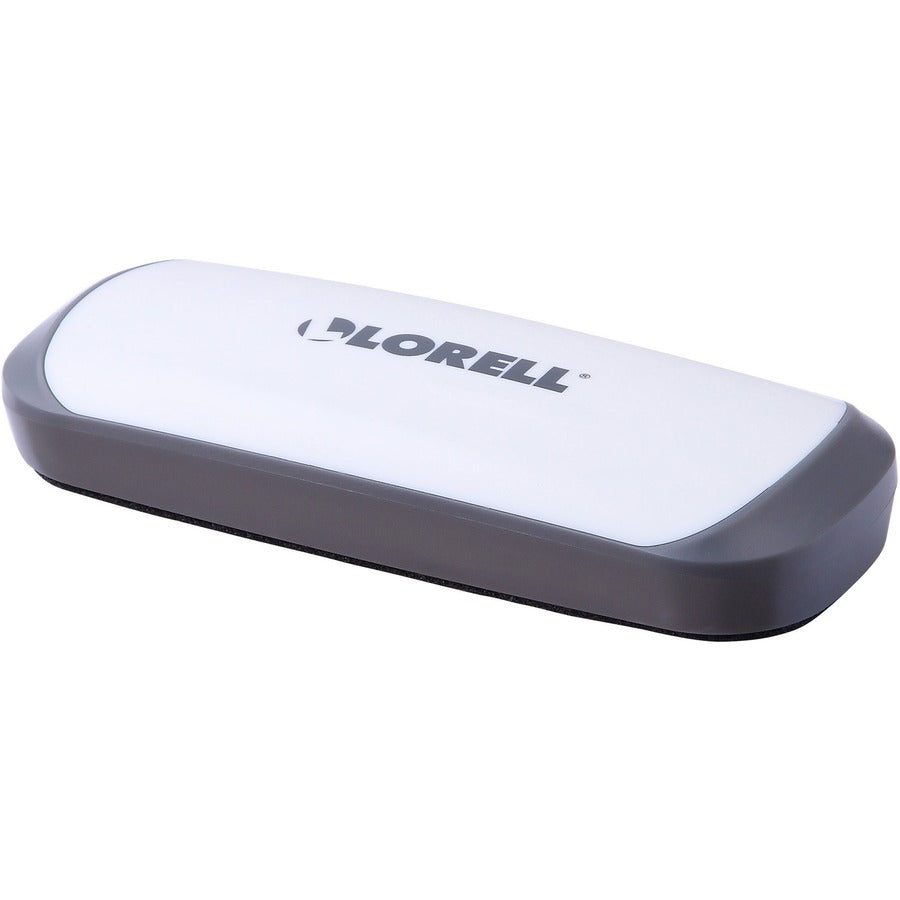 Lorell Rare Earth Magnet Board Eraser - Magnetic - Black, White - Plastic - 1 Each
