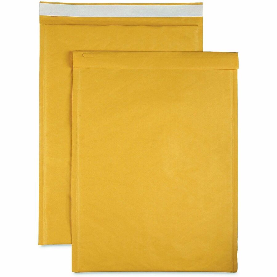 Sparco Size 6 Bubble Cushioned Mailers - Bubble - #6 - 12 1/2" Width x 19" Length - Self-sealing - Kraft - Kraft - 50 / Carton