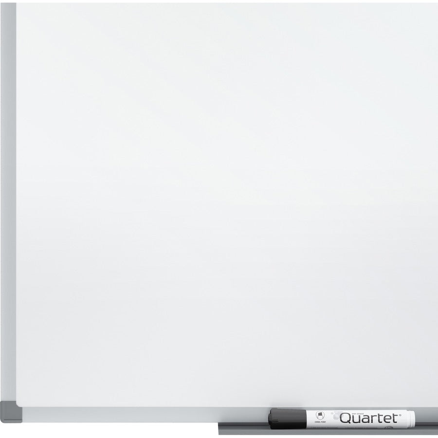 Quartet Standard DuraMax®, Porcelain Magnetic Whiteboard - 48" (4 ft) Width x 36" (3 ft) Height - White Porcelain Surface - Silver Aluminum Frame - Rectangle - Horizontal/Vertical - Magnetic - Locking Casters, Durable, Dent Resistant, Adjustable, St...