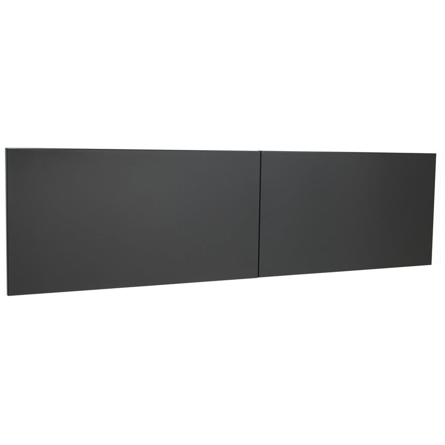 Lorell Fortress Modular Series Stack-On Hutch Door Kit - 60" Width - Lockable, Reinforced - Steel - Charcoal - 1 Each