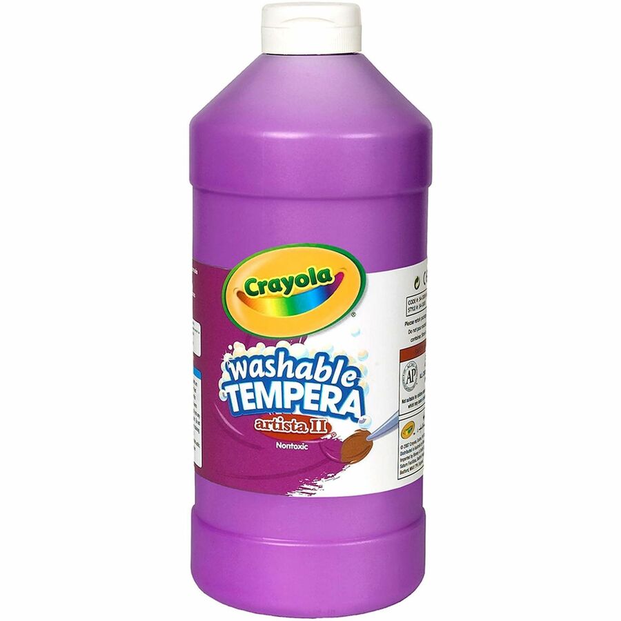 Crayola Washable Tempera Paint 946 ml, Violet - Liquid - Violet - 31.99 fl oz - Washable