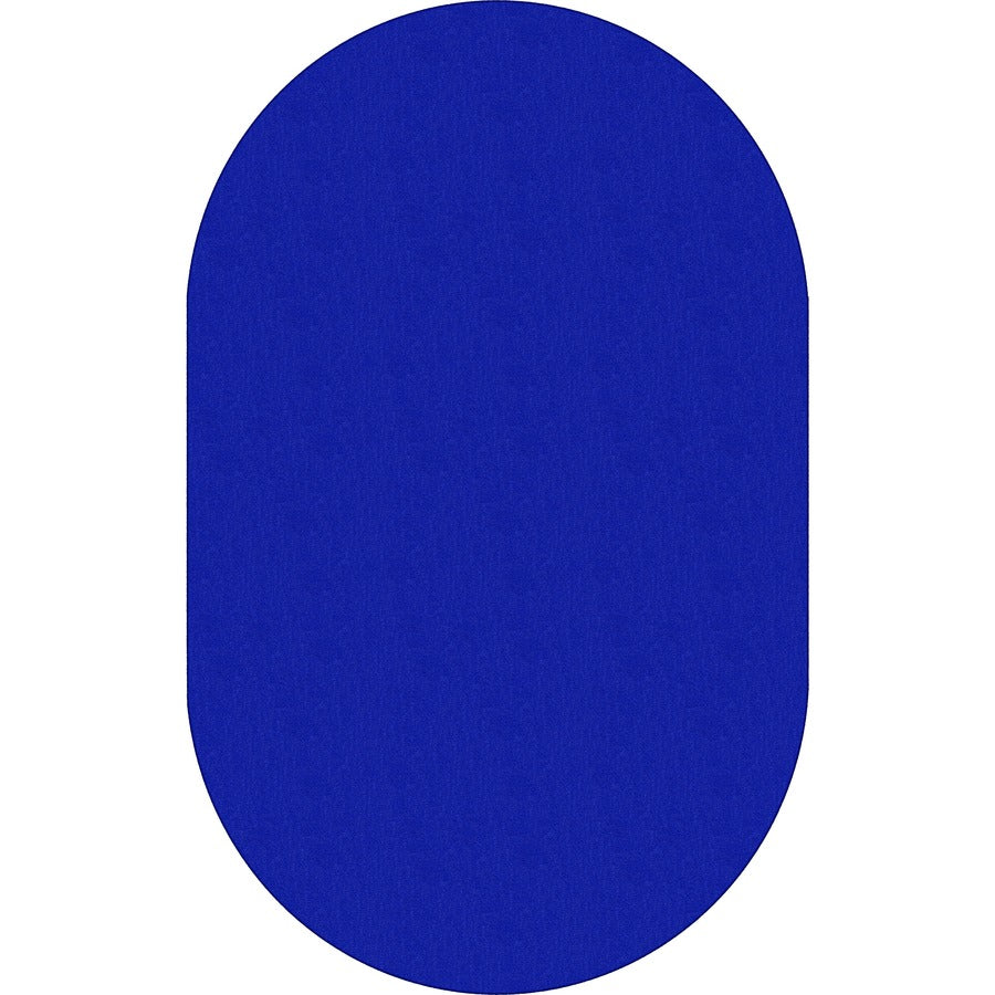 Flagship Carpets Classic Solid Color 12' Oval Rug - Floor Rug - Classic, Traditional - 12 ft Length x 90" Width - Oval - Royal Blue - Nylon