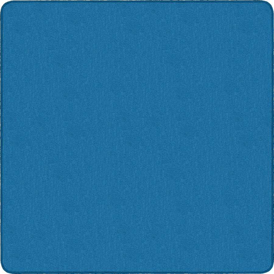Flagship Carpets Classic Solid Color 12' Square Rug - Floor Rug - Classic, Traditional - 12 ft Length x 12 ft Width - Square - Blue - Nylon