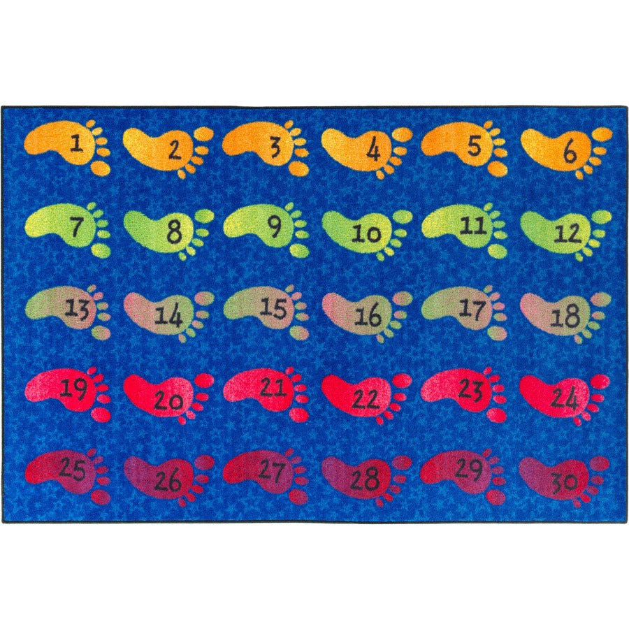 Flagship Carpets Easy Care Counting Feet Rug - Floor Rug - 60" Length x 36" Width - Multicolor - Nylon