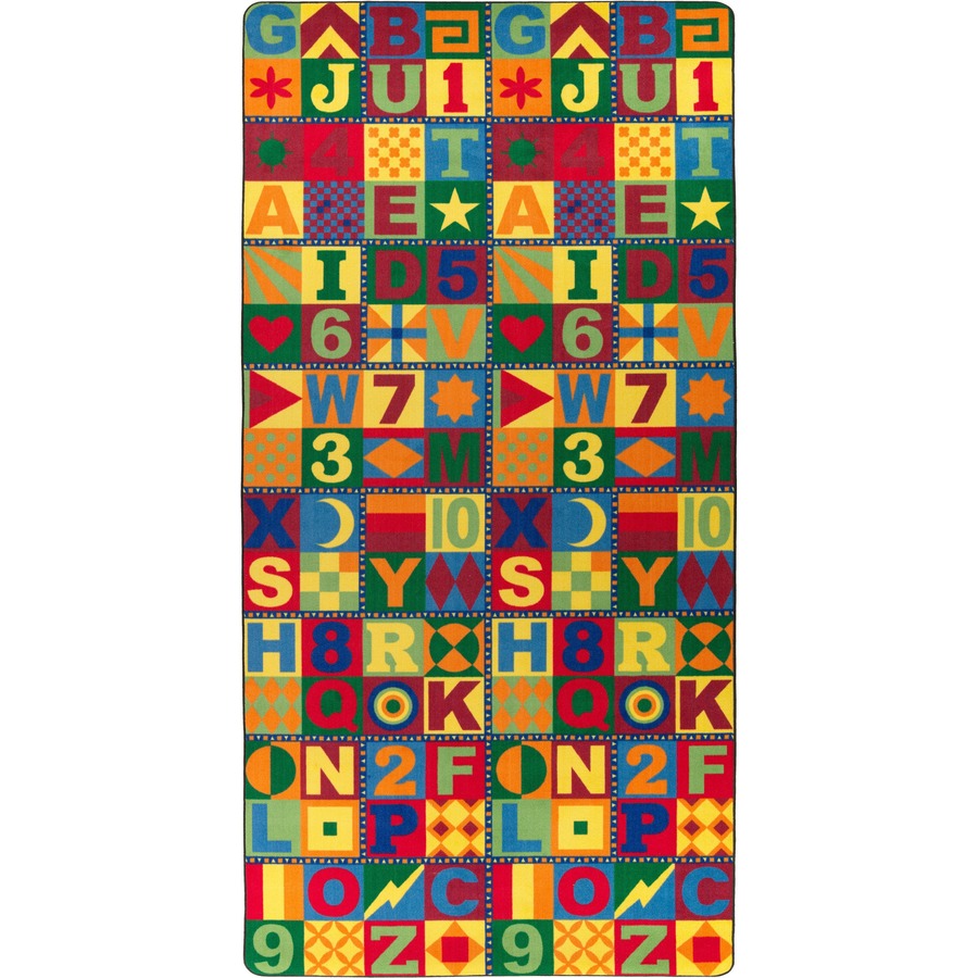 Flagship Carpets Floors That Teach Round Rug - Floor Rug - 96" Diameter - Circle - Multicolor - Nylon