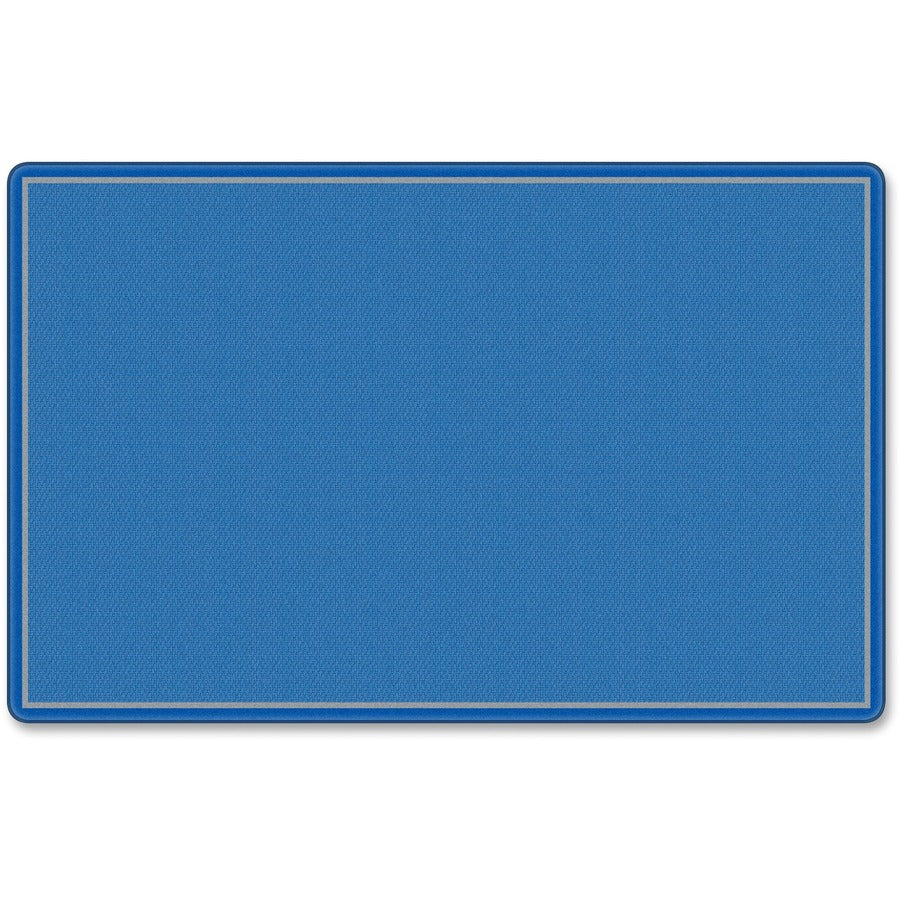Flagship Carpets All-Over Weave Solid Color Rug - Classic - 99.96" Length x 69.96" Width - Blue - Nylon